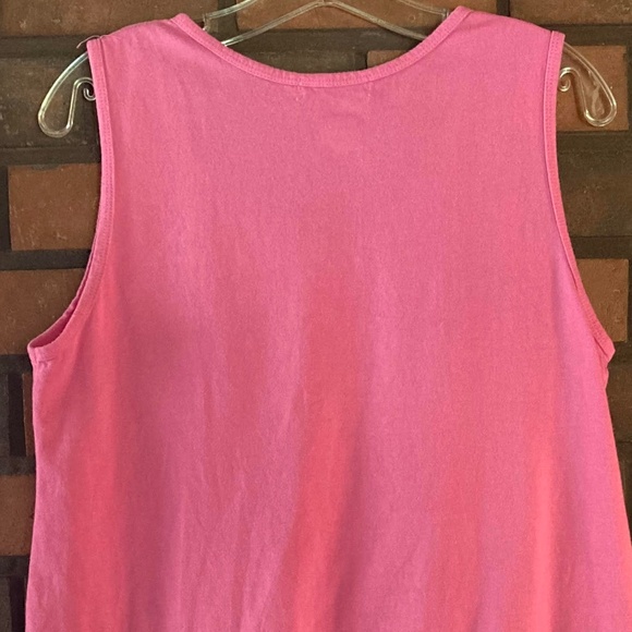Vintage Fresh Produce Dress sz M PINK Cotton Sleeveless w/Pockets & Starfish - Picture 6 of 7